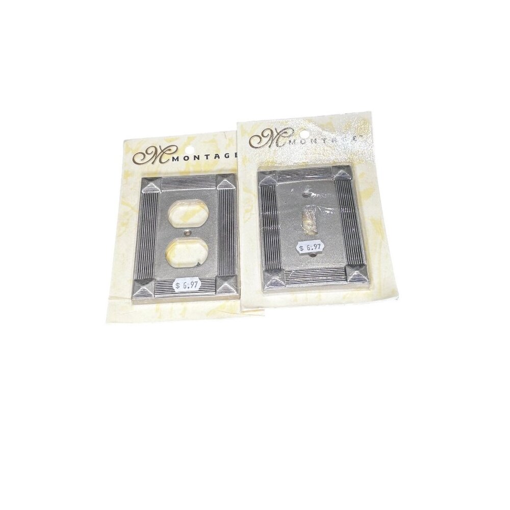 Montage Decorative Light Switch & Outlet Covers With Ribbed Metal Design